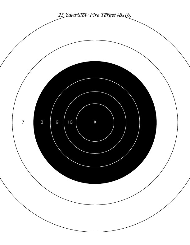 Tagboard NRA Official 50 Foot Timed & Rapid Fire Pistol Target 50 Black 